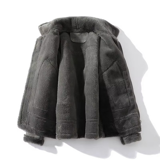Ellis Men's Suede Jacket - styled view