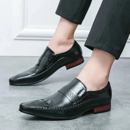 Ivor Men's Block Heel Loafers - full-length view