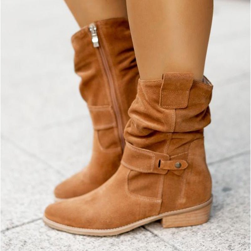 Kaia Women's Suede Ankle Boots - flat lay