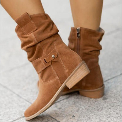 Kaia Women's Suede Ankle Boots - front view