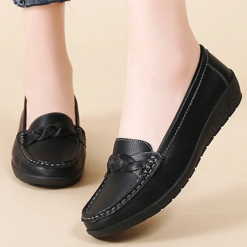 Elena Women's Loafers - fabric and finish detail