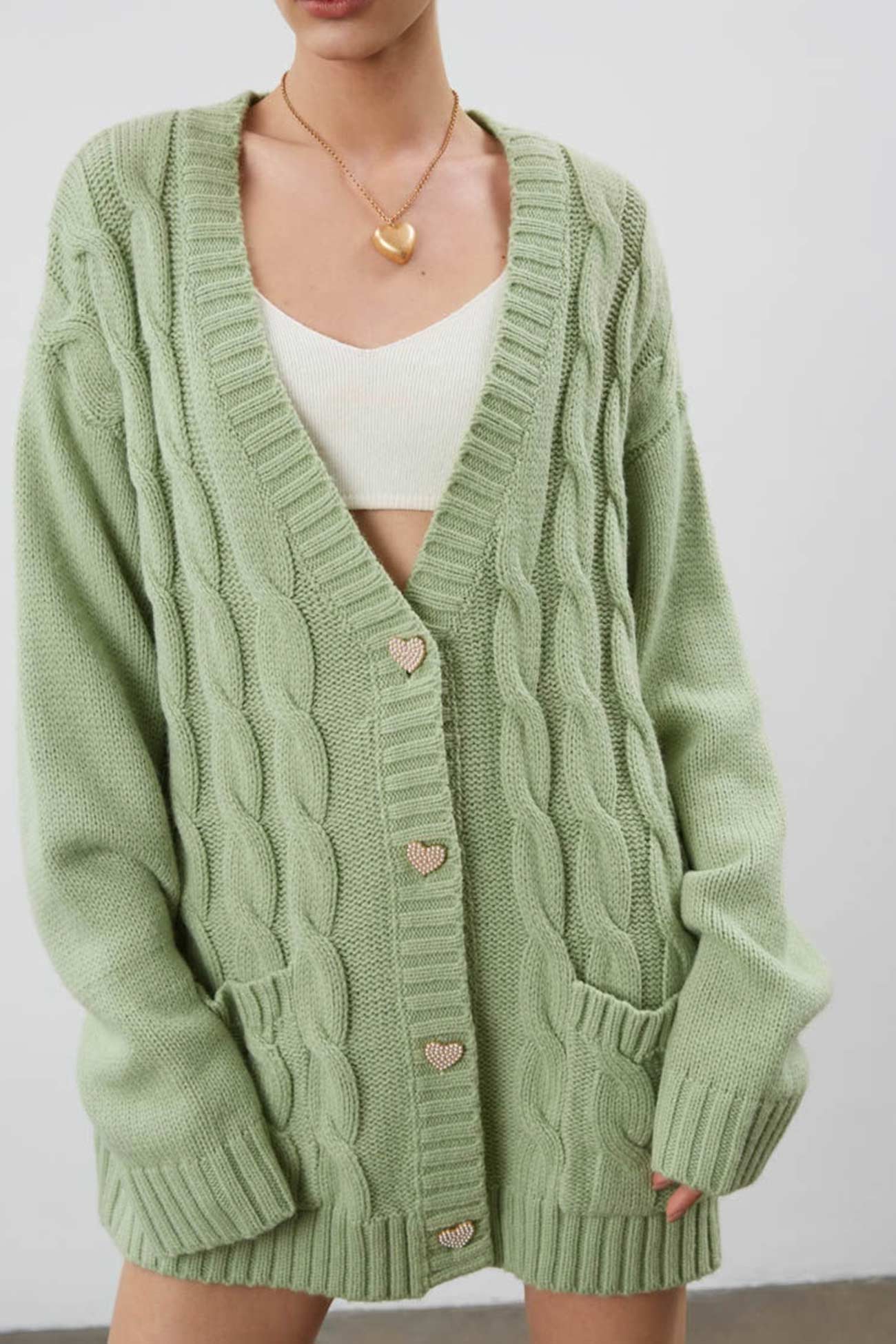 Camille Women's Oversized Cardigan - styled view