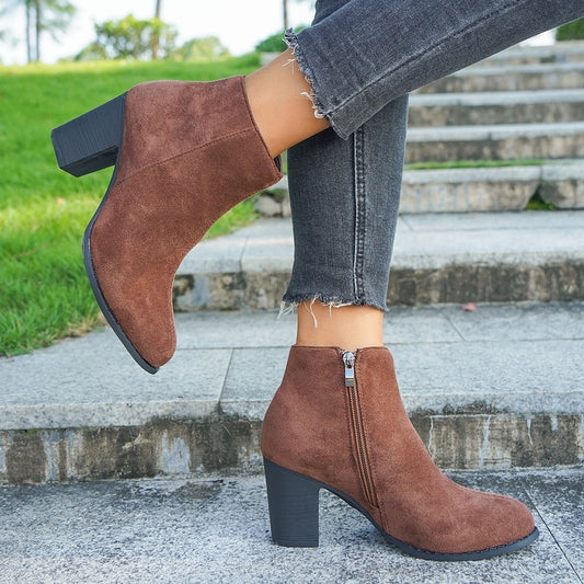 Vienna Women's Suede Ankle Boots - front view