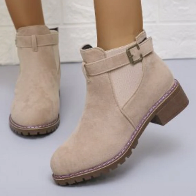 Willa Women's Suede Ankle Boots | Buckle
