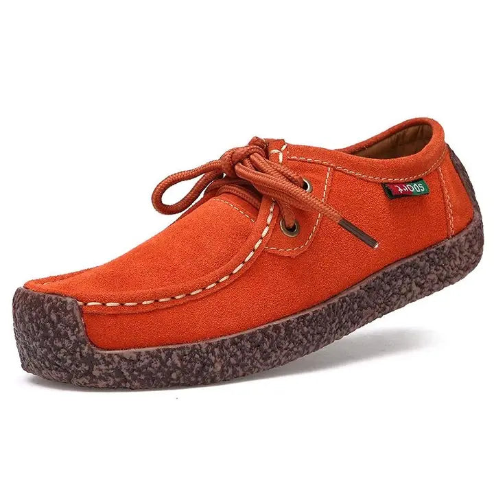 Wren Women's Suede Flats - back view