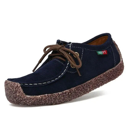 Wren Women's Suede Flats - full-length view