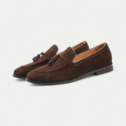 Tobias Men's Satin Loafers - styled view