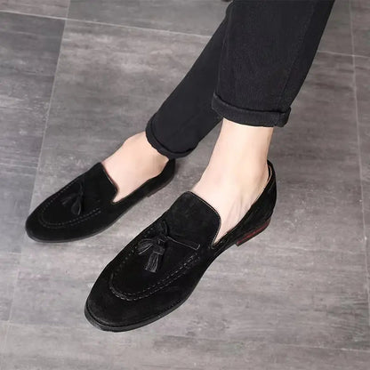 Tobias Men's Satin Loafers - back view