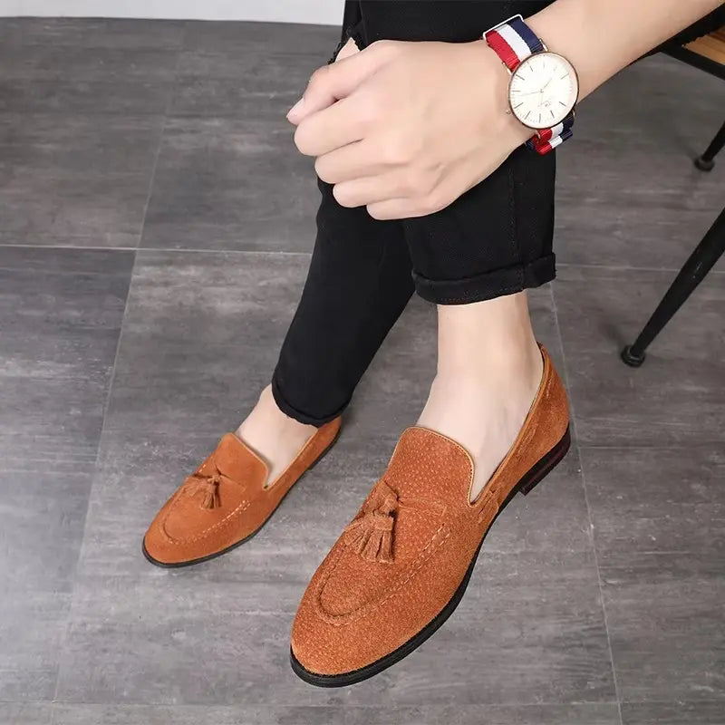 Tobias Men's Satin Loafers - full-length view