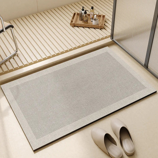 Super Absorbent Quick-Dry Bath Mat with Non-Slip Rubber Base – Soft and Stylish Bathroom Floor Mat 0
