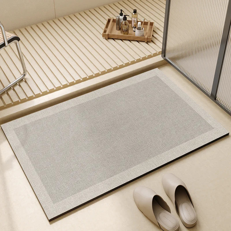 Super Absorbent Quick-Dry Bath Mat with Non-Slip Rubber Base – Soft and Stylish Bathroom Floor Mat 0