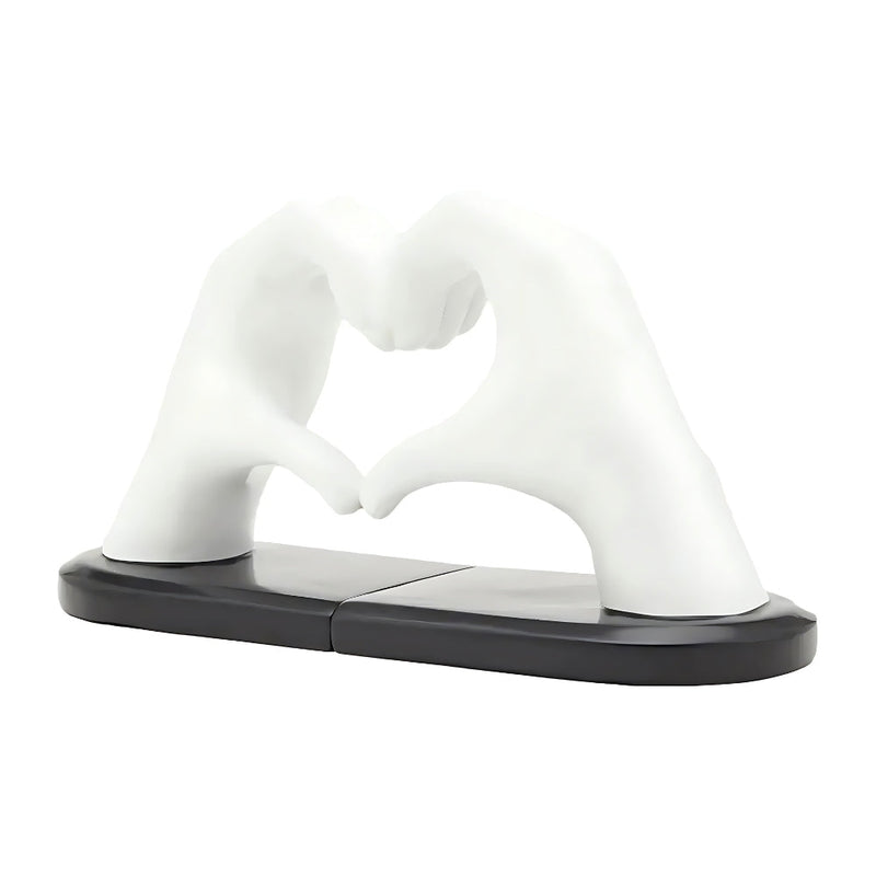 Amora Resin Love Gesture Bookends | Sculpted Hands, Non-Slip Base