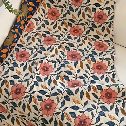 Cotton Gauze Bath Towel | Floral Leaf Print