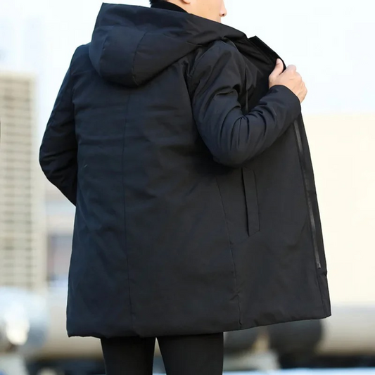 Hollis Men's Quilted Coat - styled view