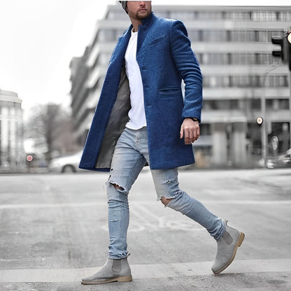 Nolan Men's Coat - fabric and finish detail