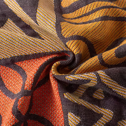 Tribal Patchwork Reversible Tassel Cotton Blanket