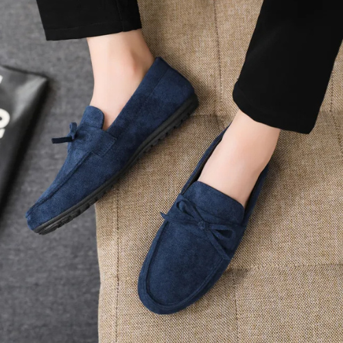Faye Women's Suede Loafers - fabric and finish detail
