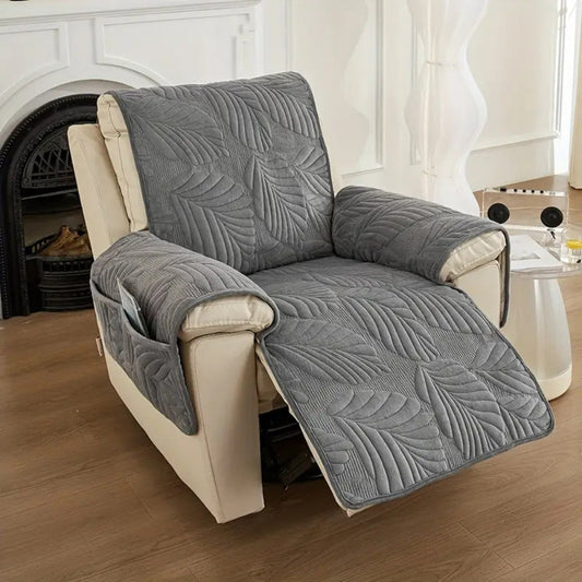 Verdant Leaf Collection | Recliner Chair Cover with Anti-Slip Backing | Stylish Protection for Spills and Stains 1