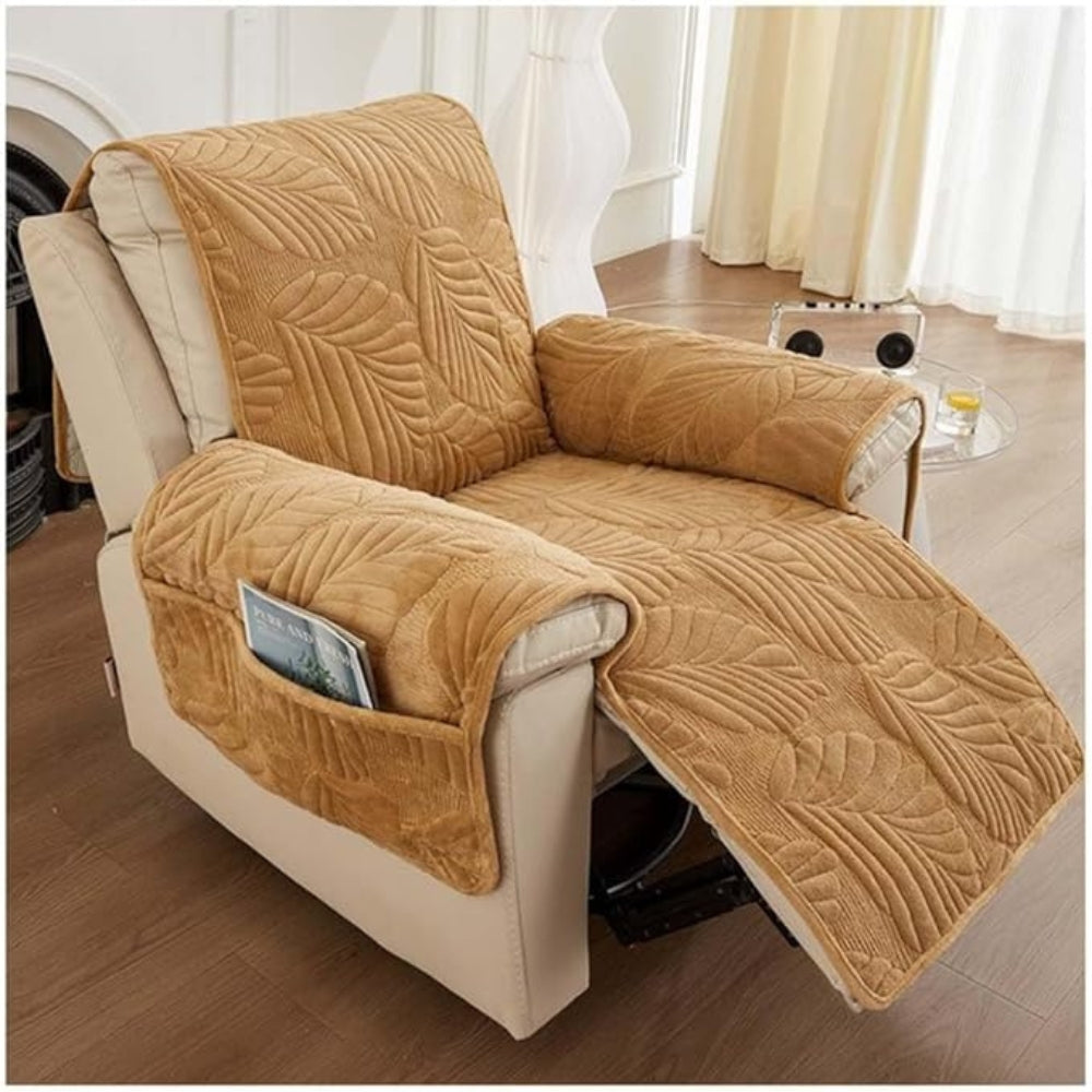 Verdant Leaf Collection | Recliner Chair Cover with Anti-Slip Backing | Stylish Protection for Spills and Stains 3