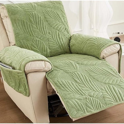 Verdant Leaf Collection | Recliner Chair Cover with Anti-Slip Backing | Stylish Protection for Spills and Stains 5