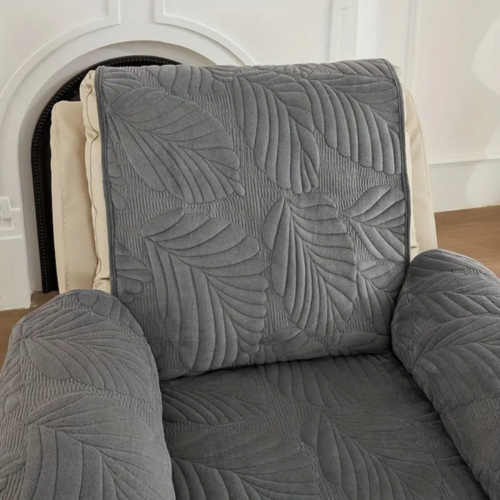Verdant Leaf Collection | Recliner Chair Cover with Anti-Slip Backing | Stylish Protection for Spills and Stains 7