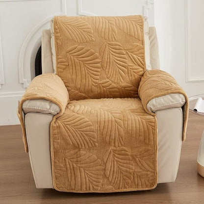 Verdant Leaf Collection | Recliner Chair Cover with Anti-Slip Backing | Stylish Protection for Spills and Stains 9