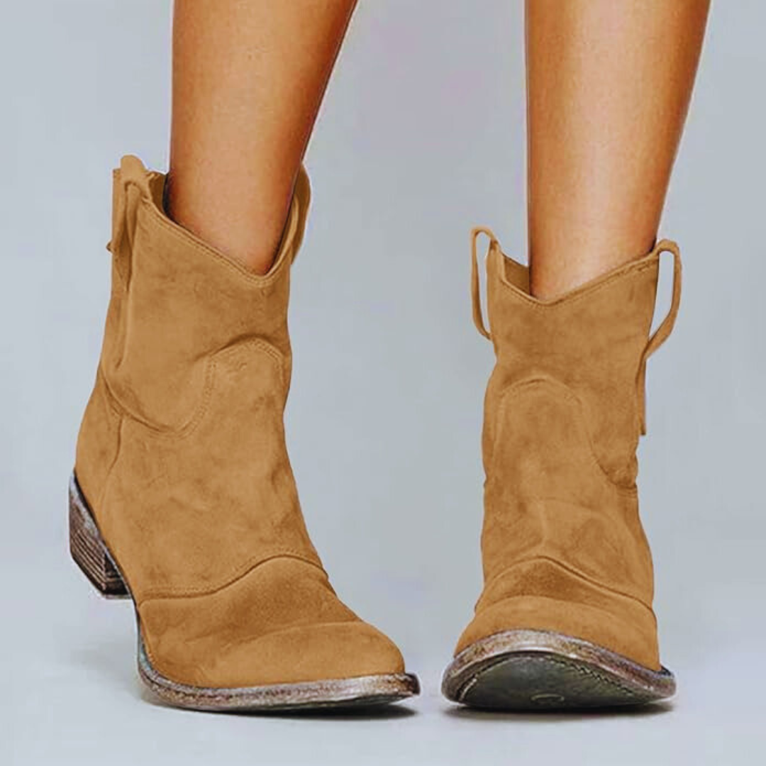 Beatrix Women's Suede Ankle Boots - back view