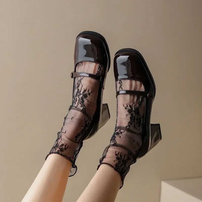 Perla Women's Block Heel Ankle Boots - back view