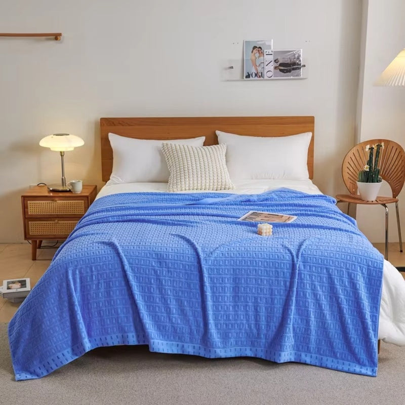 Waffle Cotton Summer Bedspread Throw Blanket | Cotton, Waffle Weave