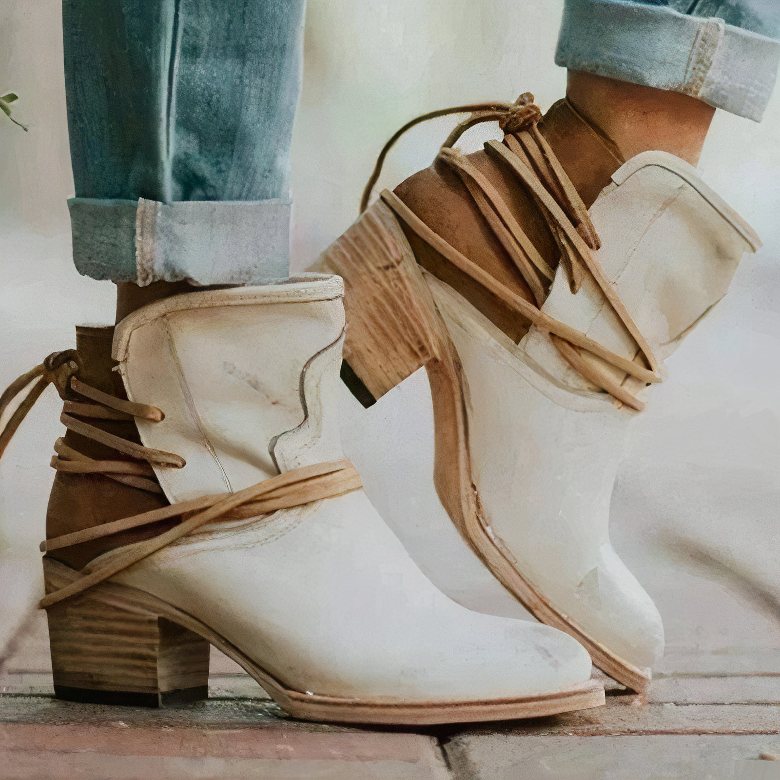 Imogen Women's Block Heel Ankle Boots - front view