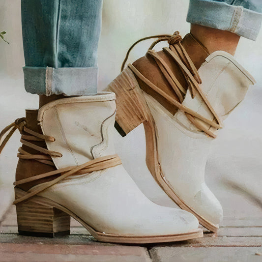 Imogen Women's Block Heel Ankle Boots - front view