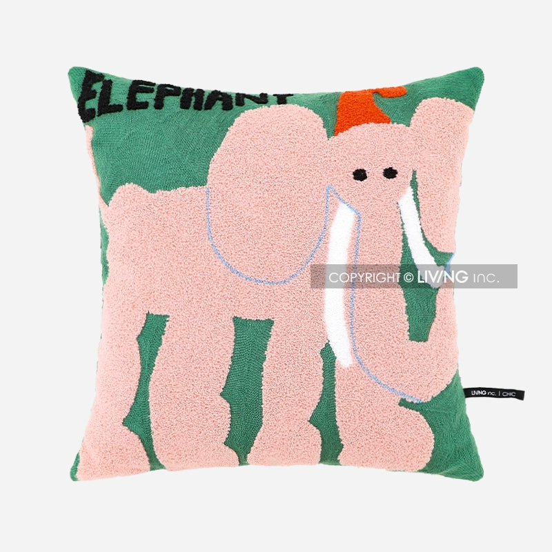 Whimsical Elephant Art | Throw Pillow with Plush Fabric Cover | Decorative Cushion for Cozy Home Decor 2