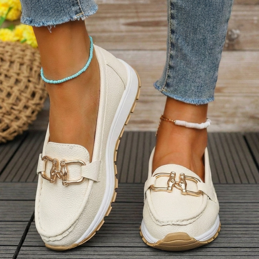 Selma Women's Suede Loafers - fabric and finish detail