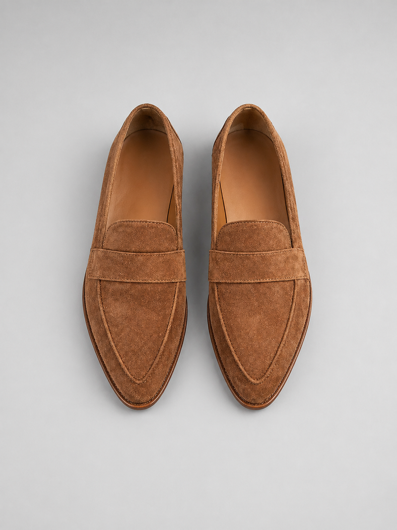 Jolie Women's Suede Loafers - styled view