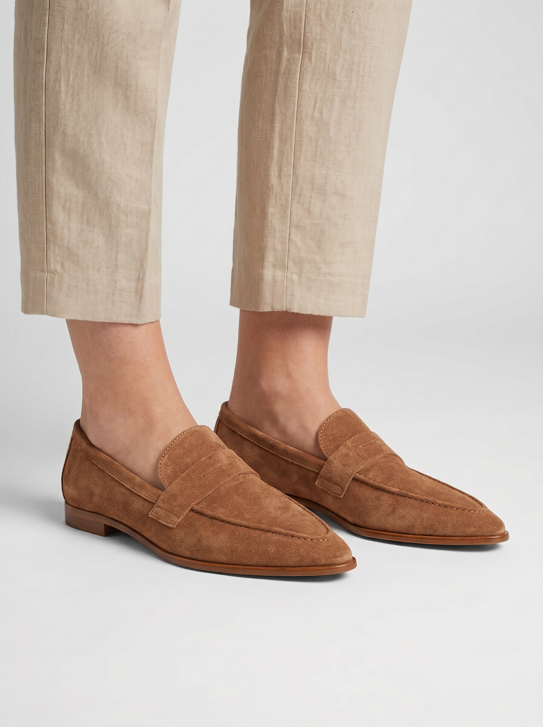 Jolie Women's Suede Loafers - flat lay