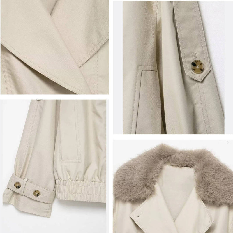 Fleur Women's Trench Coat - shown in use