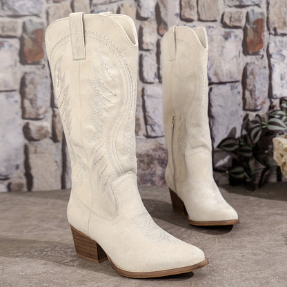 Clara Women's Block Heel Boots - shown in use