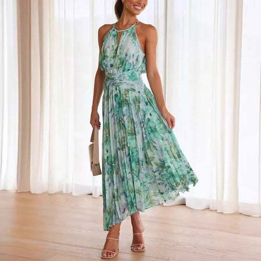 Giselle Women's Pleated Midi Dress - styled view
