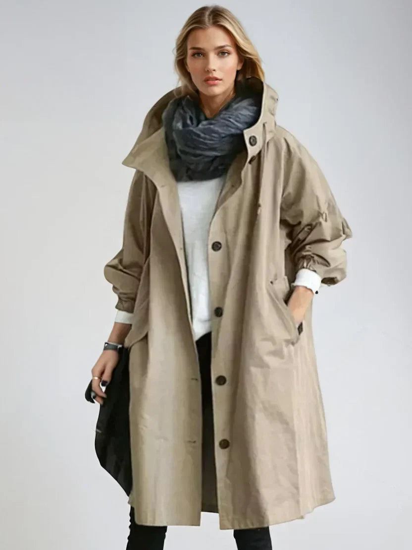 Ivy Women's Trench Coat - fabric and finish detail