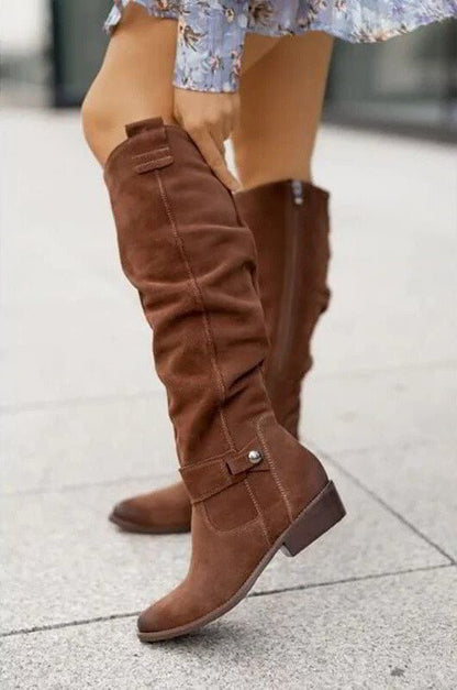 Nora Women's Block Heel Boots - styled view