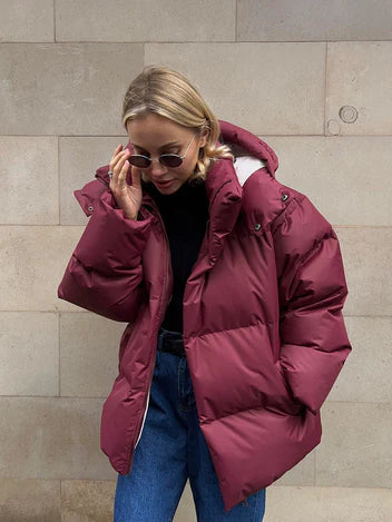 Vienna Women's Oversized Puffer Jacket - full-length view