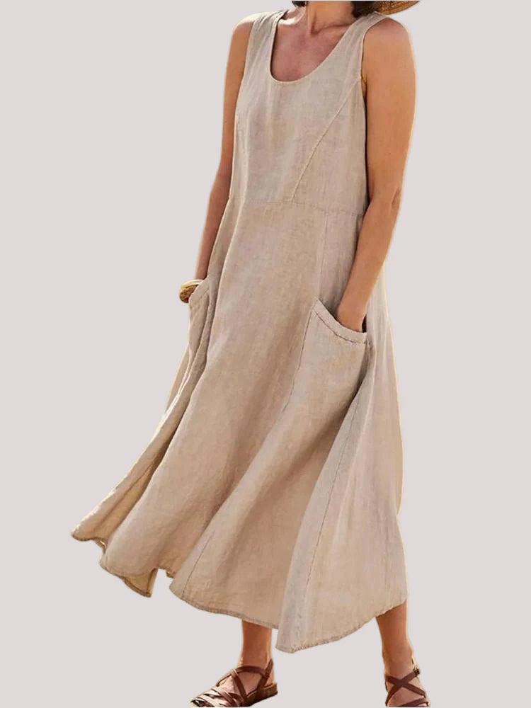 Anaïs Women's Maxi Dress | Scoop Neck, Sleeveless