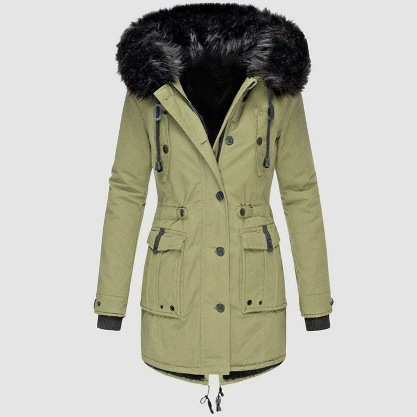 Harlow Women's Puffer Jacket - fabric and finish detail