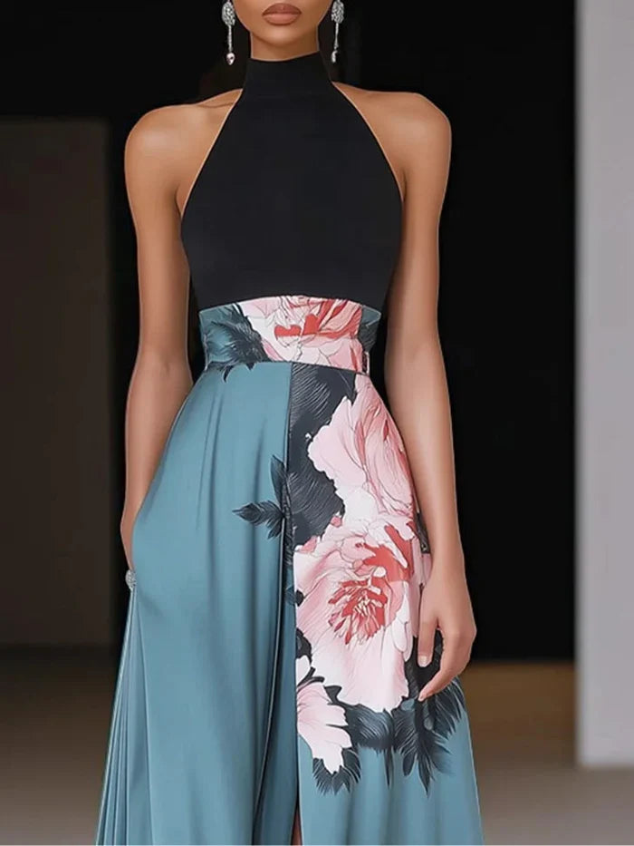 Rowan Women's Floral Maxi Dress | Side Slit, Sleeveless