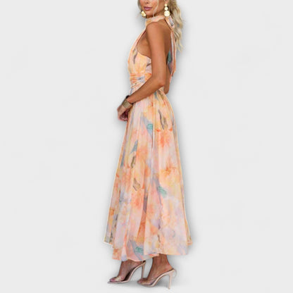 Xanthe Women's Pleated Midi Dress - back view