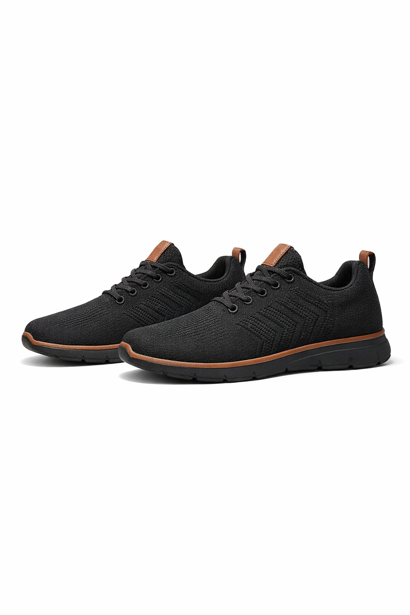 Barnaby Men's Ribbed Knit Sneakers - fabric and finish detail