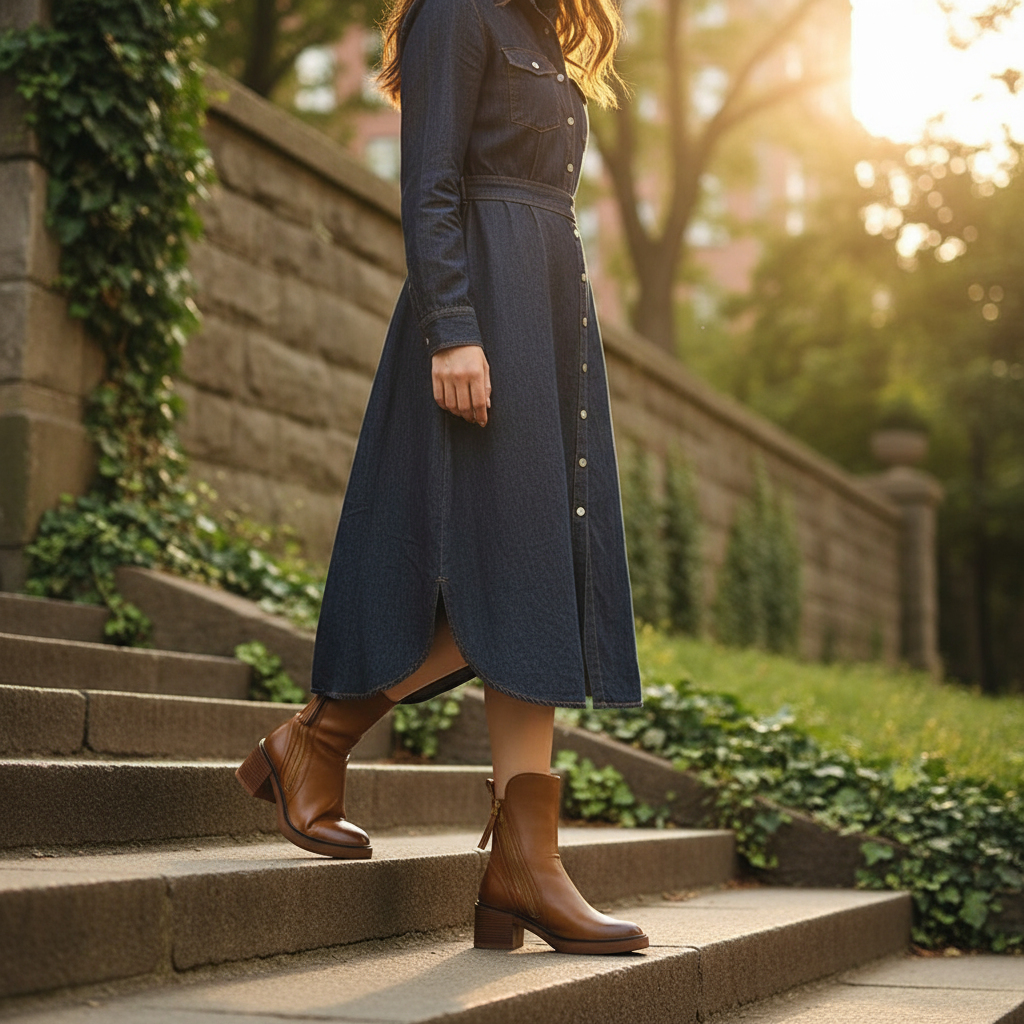 Bottines pour femme Zara | Talon bloc avec fermeture éclair latérale, accent chic noué au dos