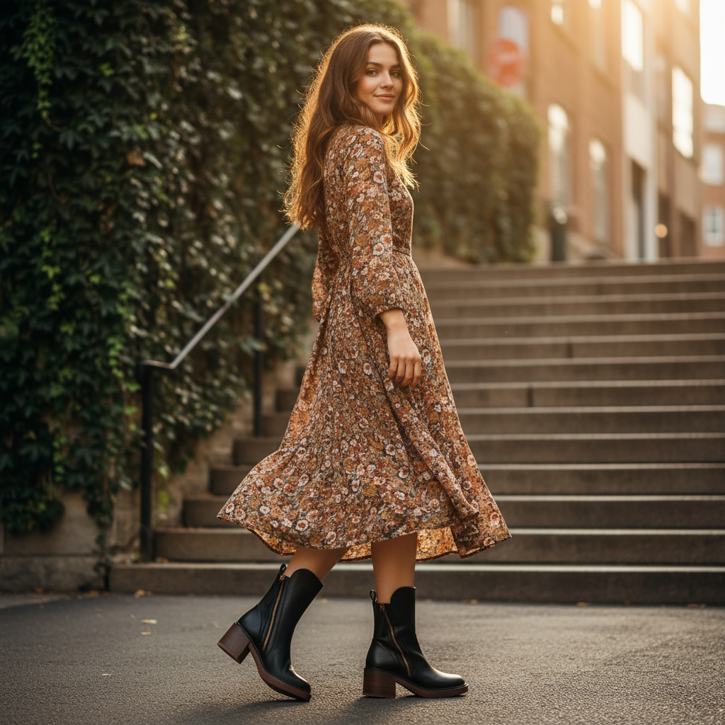 Bottines pour femme Zara | Talon bloc avec fermeture éclair latérale, accent chic noué au dos