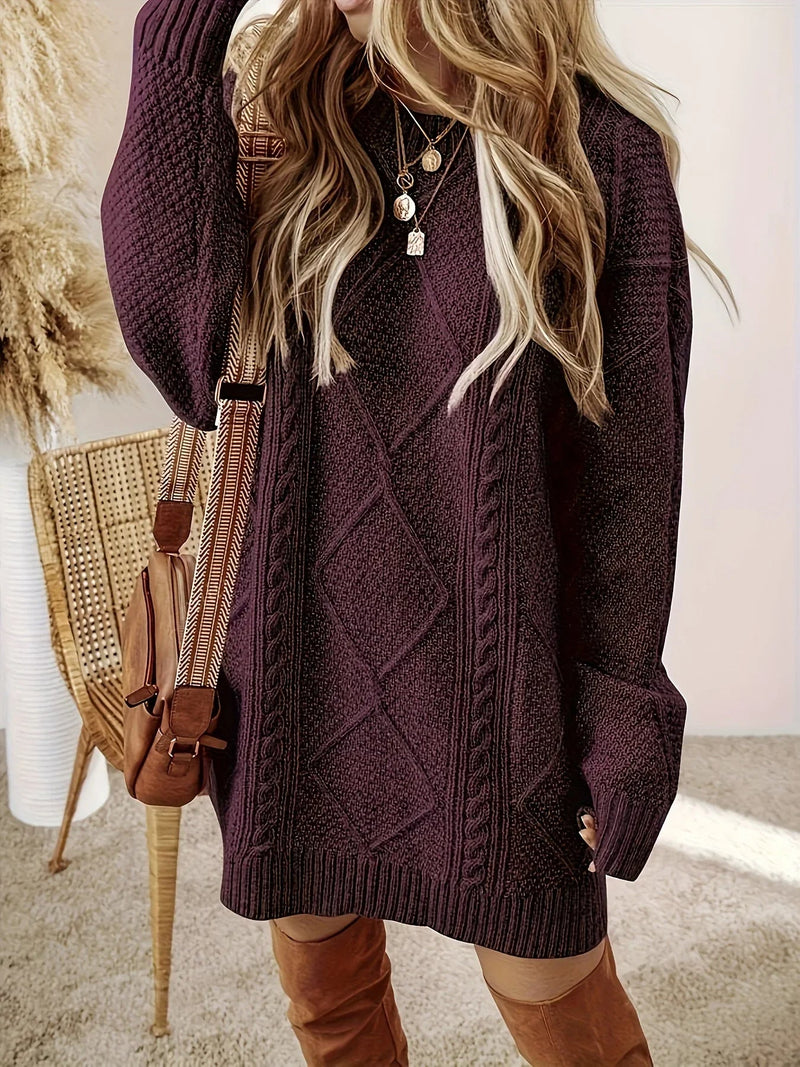 Violette Women's Cable Knit Sweater - back view