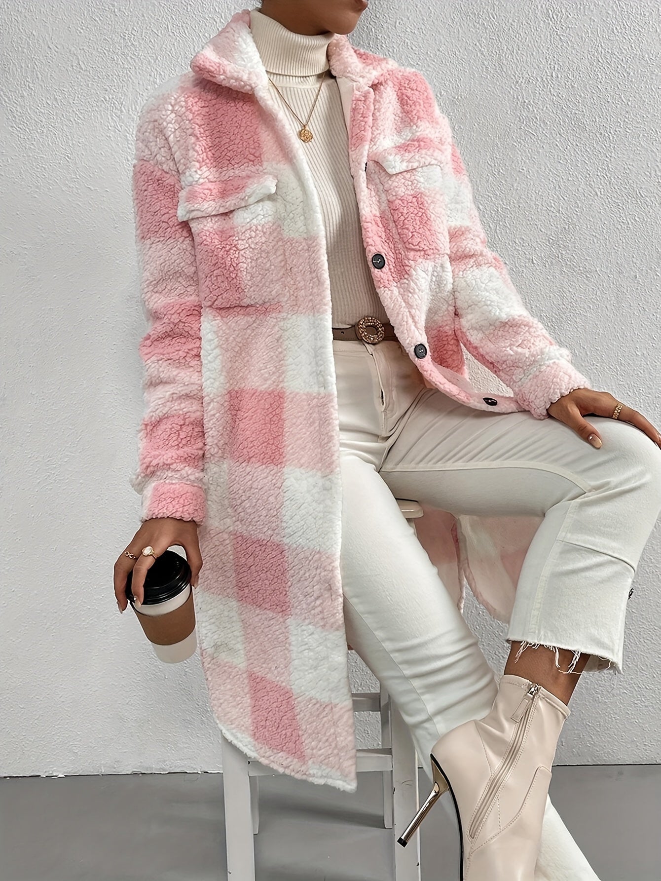 Cosima Women's Plaid Coat - front view